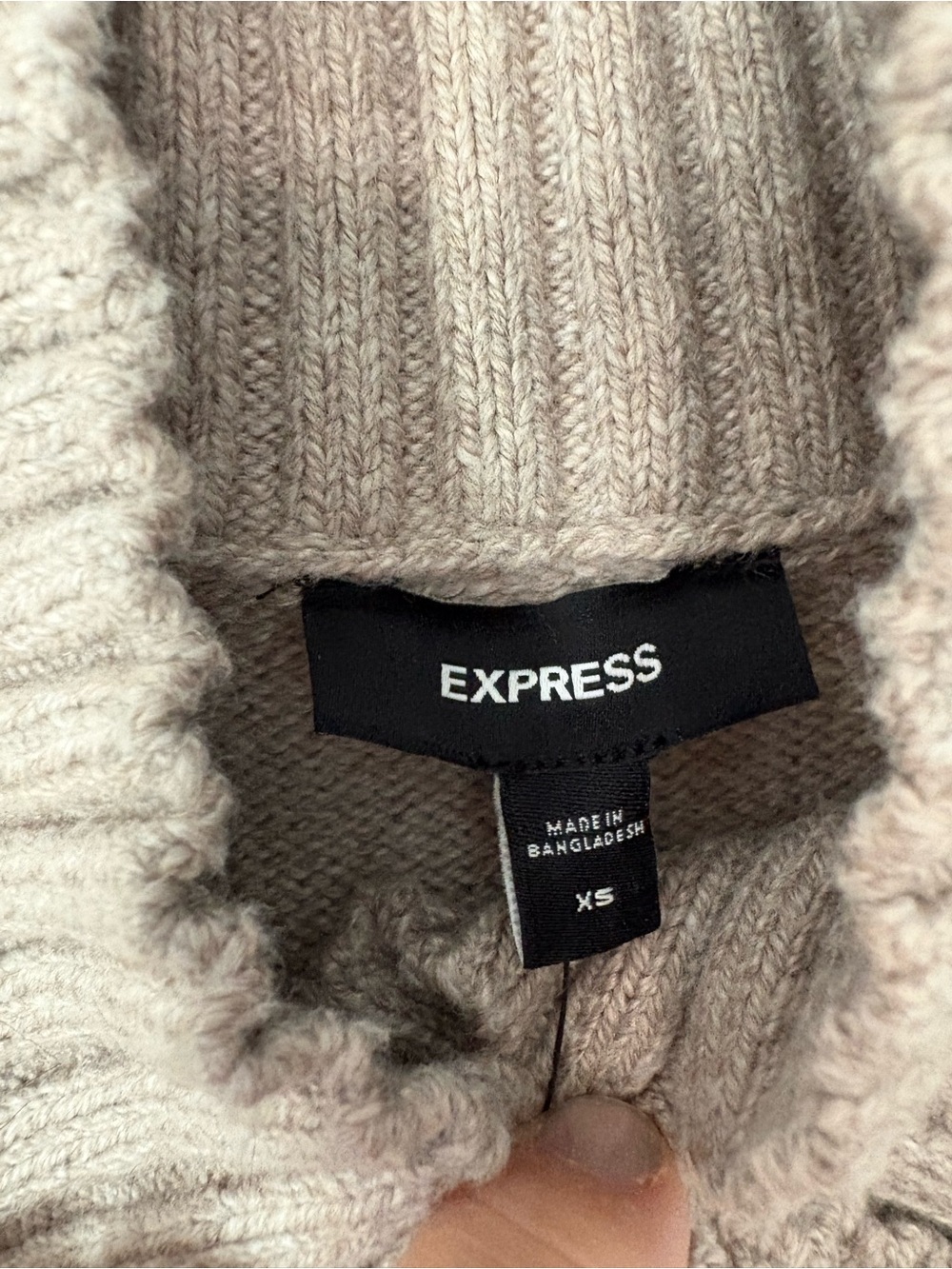 Express XS Sweater in Taupe - Picture 2 of 8
